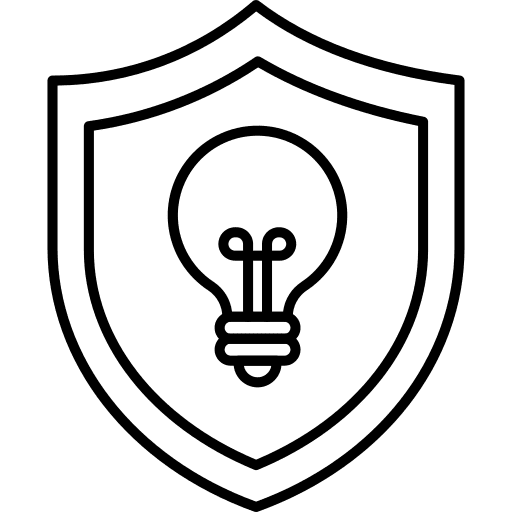 Professional vector icon of a lightbulb inside a shield symbolizing rigorously screened STEM and Special Education instructional expertise.