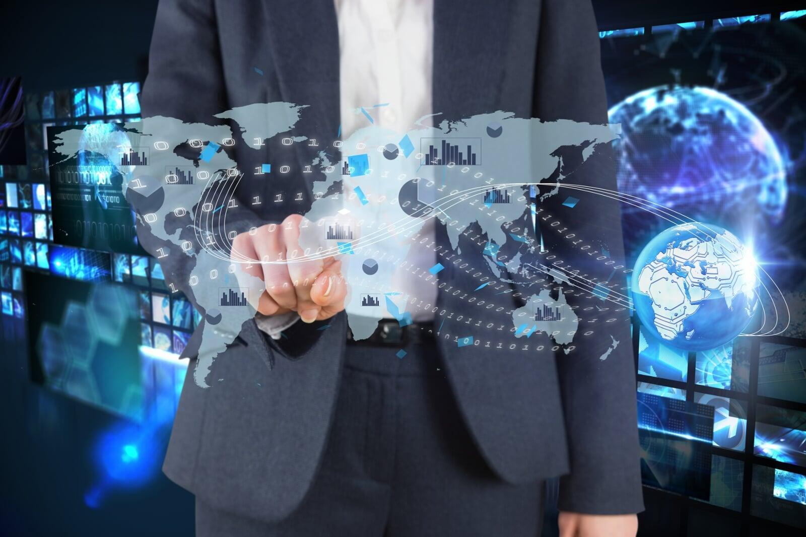 Technical recruitment engineer analyzing data for international STEM educator pipelines on a digital interface.